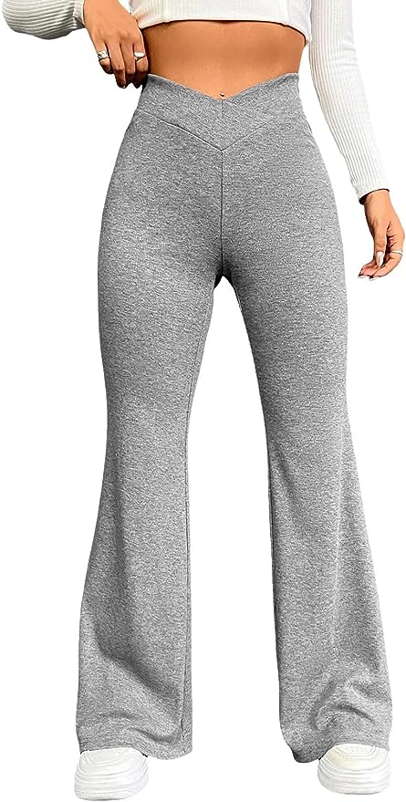 Elastic-Waisted Bootcut Workout Pants: Where Style and Comfort Converge